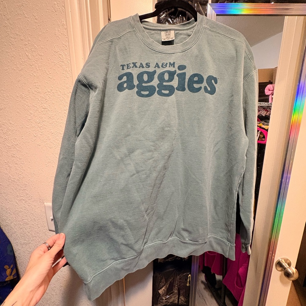 Comfort Colors Texas A&M Aggies Green Sweater